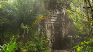 Centro de Visitantes em ruínas.