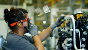 Imagem conceitual do Google Glass.