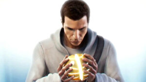 Desmond Miles ativando um Pedaço do Éden.